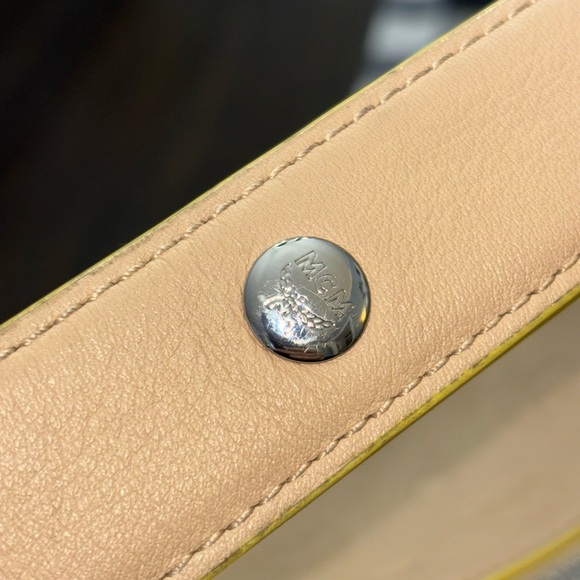 MCM Klara Shoulder leather Bag with Yellow Trim - Picture 9 of 15